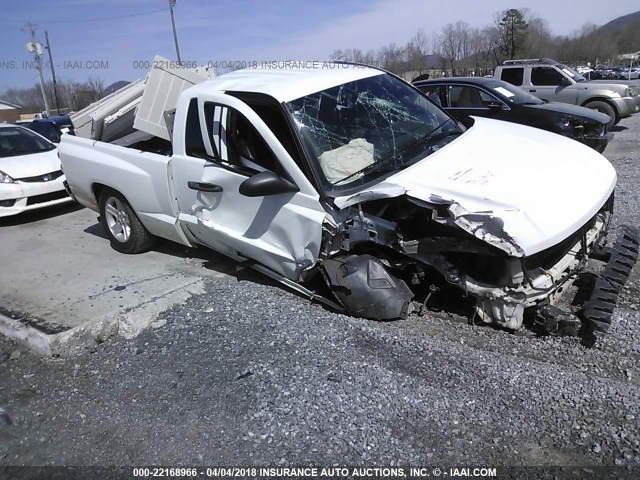 1D7RE3BK1BS609314 - 2011 DODGE DAKOTA SLT WHITE photo 1