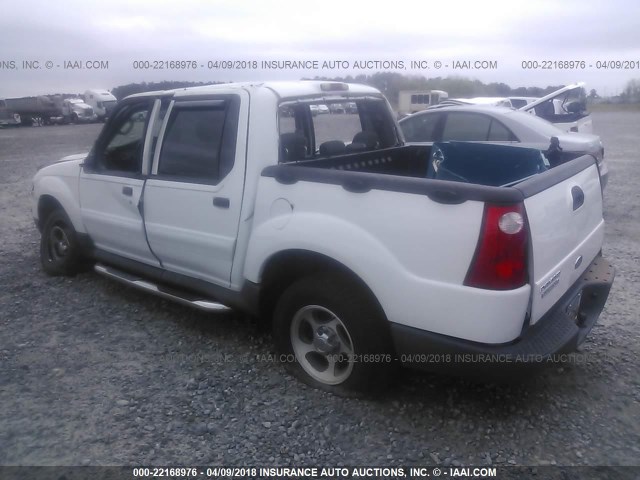 1FMZU67K54UC22310 - 2004 FORD EXPLORER SPORT TR  WHITE photo 3