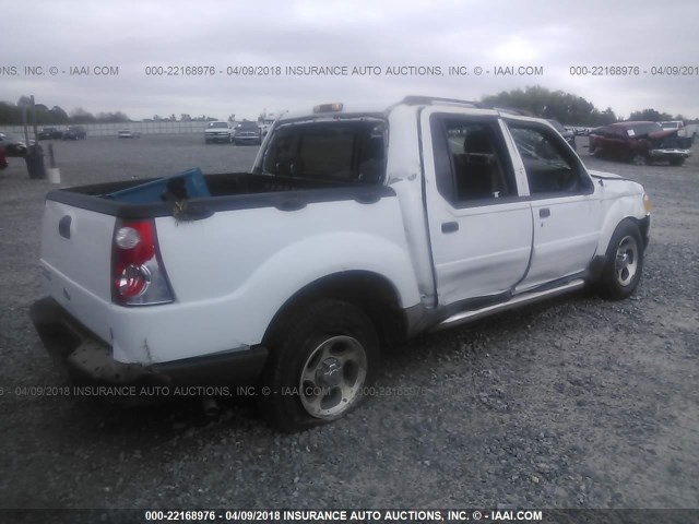 1FMZU67K54UC22310 - 2004 FORD EXPLORER SPORT TR  WHITE photo 4