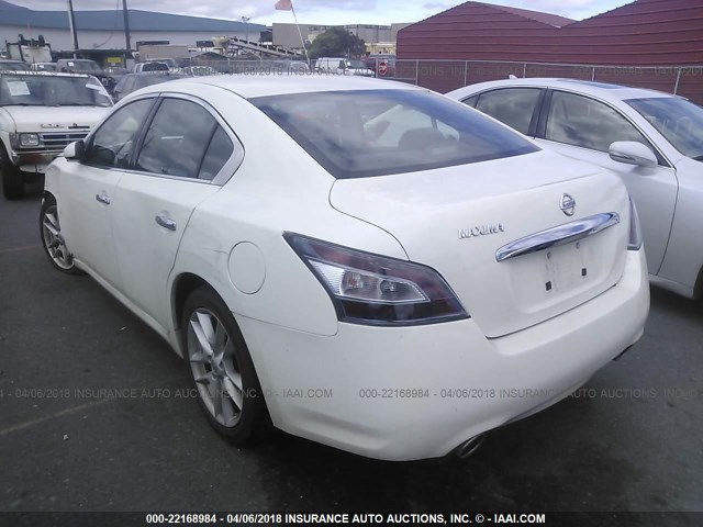 1N4AA5AP5CC857174 - 2012 NISSAN MAXIMA S/SV WHITE photo 3