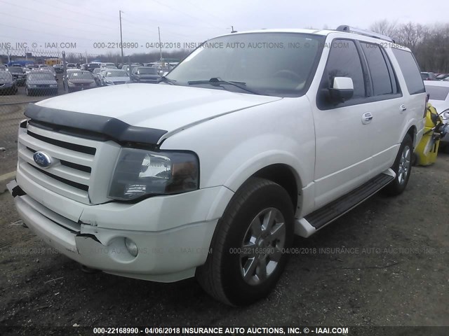 1FMFU20509LA06748 - 2009 FORD EXPEDITION LIMITED WHITE photo 2