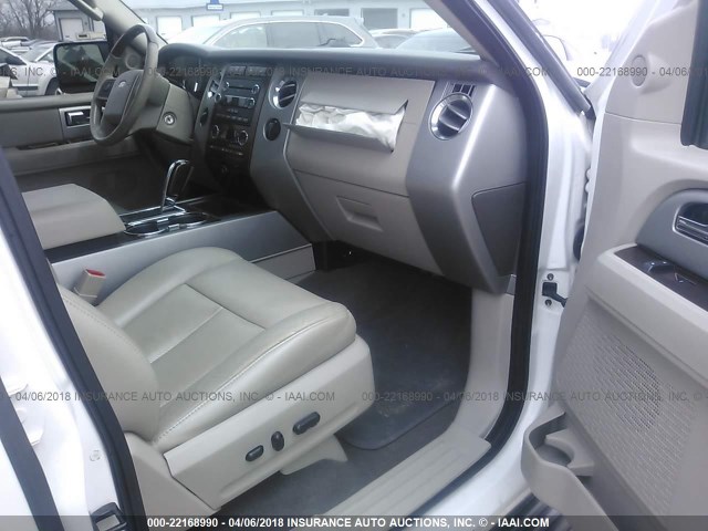 1FMFU20509LA06748 - 2009 FORD EXPEDITION LIMITED WHITE photo 5