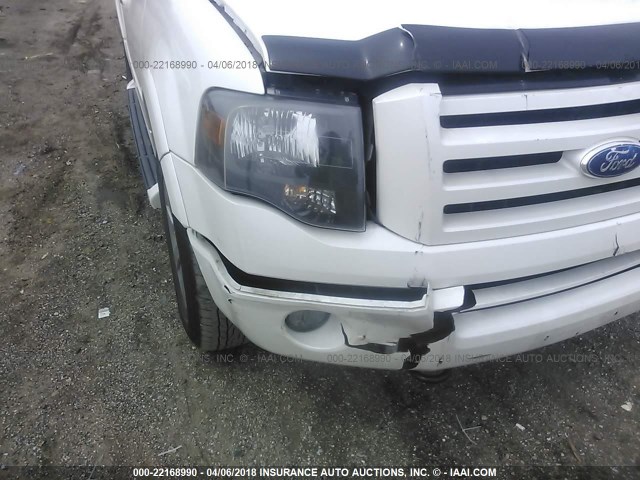 1FMFU20509LA06748 - 2009 FORD EXPEDITION LIMITED WHITE photo 6