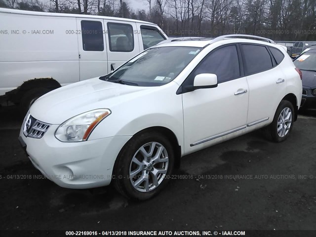 JN8AS5MV4BW295089 - 2011 NISSAN ROGUE S/SV/KROM WHITE photo 2