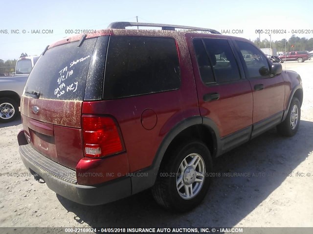 1FMZU73K23UC60197 - 2003 FORD EXPLORER XLT/XLT SPORT/NBX MAROON photo 4