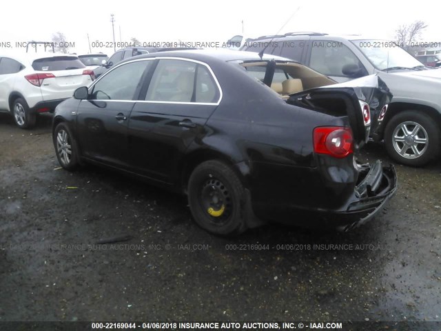 3VWEG71K37M159223 - 2007 VOLKSWAGEN JETTA WOLFSBURG 黑色 照片 3