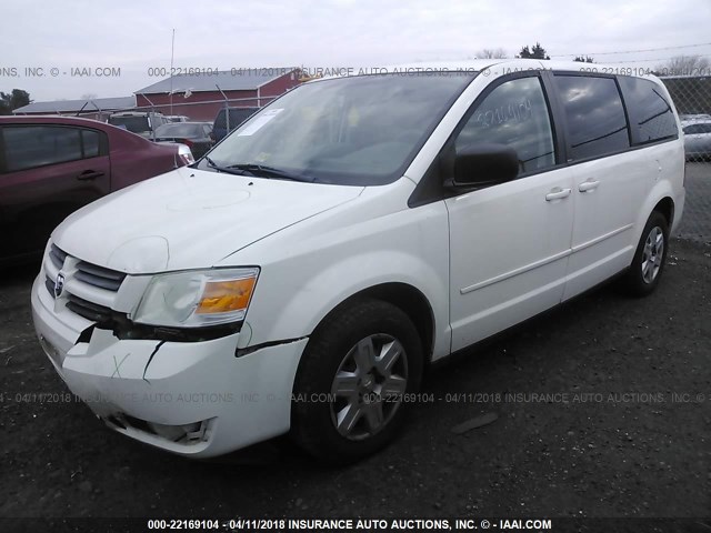 2D8HN44E69R683084 - 2009 DODGE GRAND CARAVAN SE WHITE photo 2