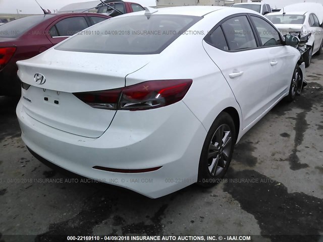 5NPD84LF6JH319599 - 2018 HYUNDAI ELANTRA SEL/VALUE/LIMITED WHITE photo 4