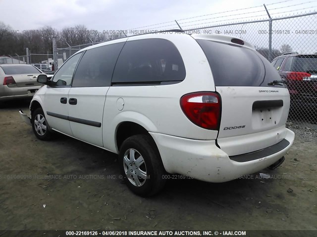 1D4GP24R57B125799 - 2007 DODGE GRAND CARAVAN SE WHITE photo 3