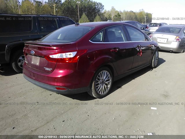 1FADP3J22EL221903 - 2014 FORD FOCUS TITANIUM RED photo 4