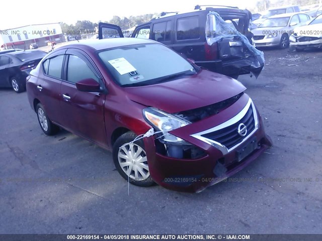 3N1CN7AP4FL871212 - 2015 NISSAN VERSA S/S PLUS/SV/SL RED photo 1