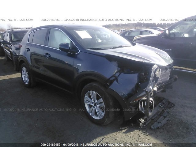 KNDPMCAC5H7128721 - 2017 KIA SPORTAGE LX BLUE photo 1