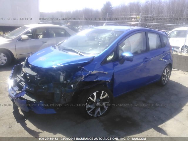 3N1CE2CP5GL366460 - 2016 NISSAN VERSA NOTE S/S PLUS/SV/SL/SR BLUE photo 2