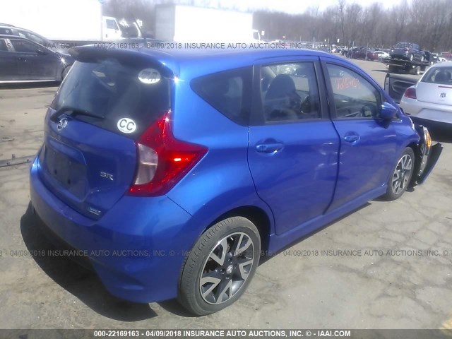 3N1CE2CP5GL366460 - 2016 NISSAN VERSA NOTE S/S PLUS/SV/SL/SR BLUE photo 4
