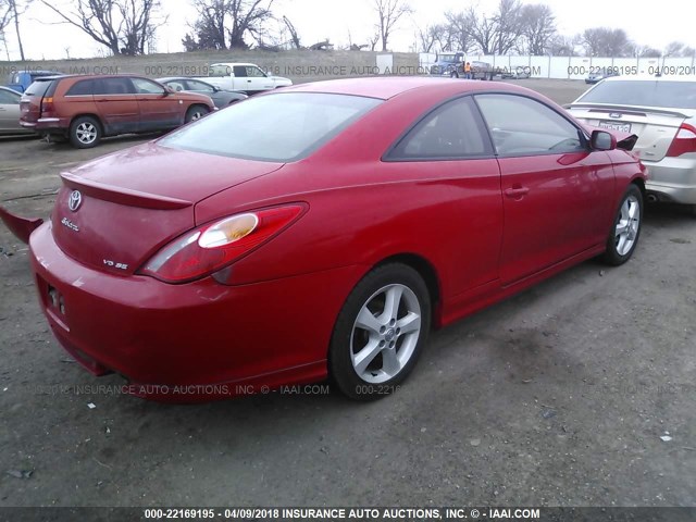 4T1CA38P64U009440 - 2004 TOYOTA CAMRY SOLARA SE/SLE RED photo 4