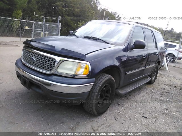 1FMRU15W01LB29396 - 2001 FORD EXPEDITION XLT 蓝色 照片 2
