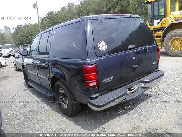 1FMRU15W01LB29396 - 2001 FORD EXPEDITION XLT 蓝色 照片 3