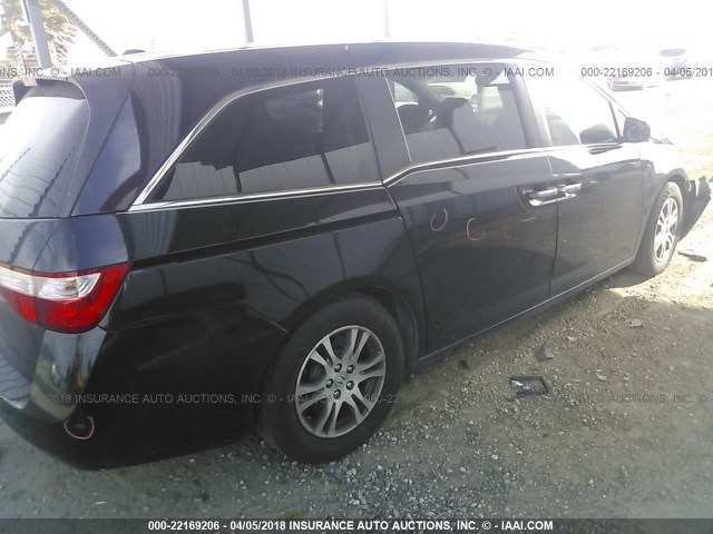 5FNRL5H68CB104374 - 2012 HONDA ODYSSEY EXL შავი ფოტო 4