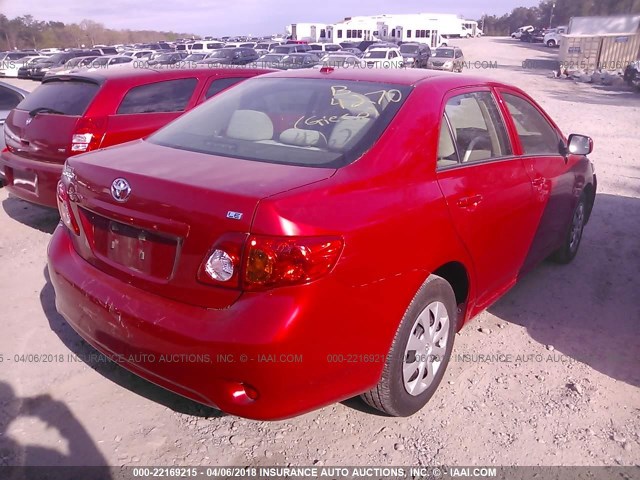 JTDBU4EE1AJ084270 - 2010 TOYOTA COROLLA S/LE/XLE RED photo 4