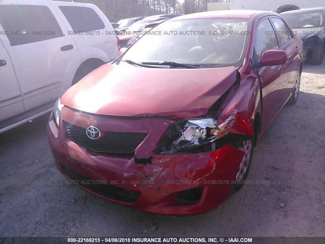 JTDBU4EE1AJ084270 - 2010 TOYOTA COROLLA S/LE/XLE RED photo 6