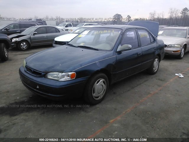 2T1BR18E2WC038025 - 1998 TOYOTA COROLLA VE/CE/LE GREEN photo 2