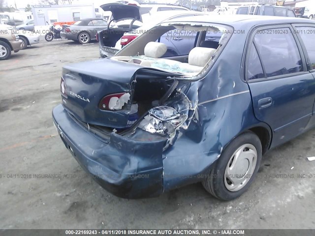 2T1BR18E2WC038025 - 1998 TOYOTA COROLLA VE/CE/LE GREEN photo 6