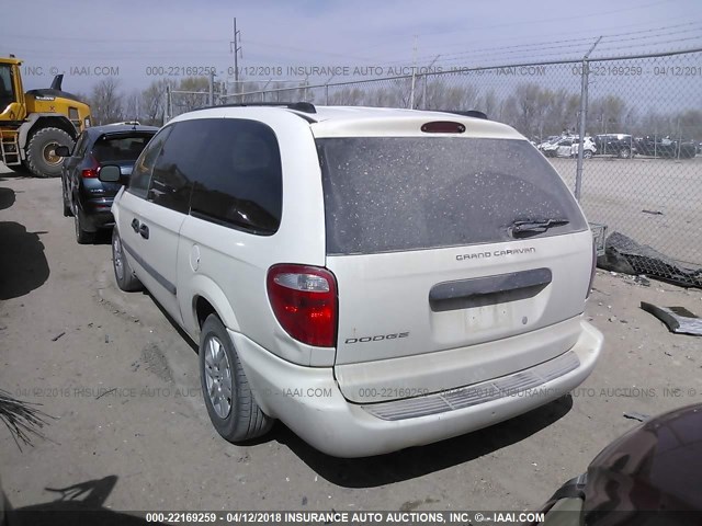 1D4GP24R05B374279 - 2005 DODGE GRAND CARAVAN SE WHITE photo 3