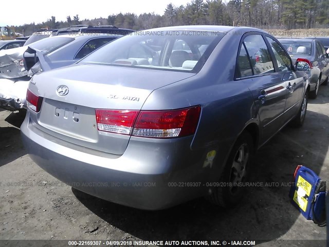 5NPEU46C96H119373 - 2006 HYUNDAI SONATA GLS/LX GRAY photo 4