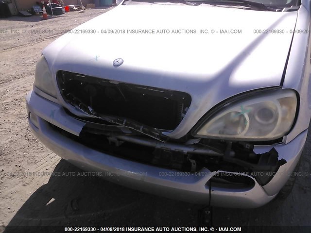 4JGAB75E43A425923 - 2003 MERCEDES-BENZ ML 500 SILVER photo 6