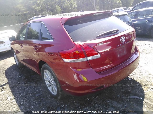 4T3ZA3BB4AU021922 - 2010 TOYOTA VENZA MAROON photo 3