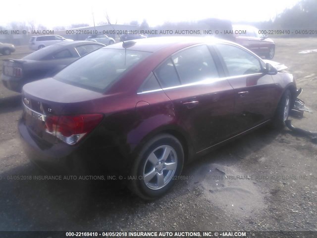 1G1PE5SB4G7124858 - 2016 CHEVROLET CRUZE LIMITED LT MAROON photo 4