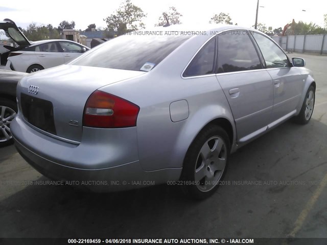 WAUML54B63N039679 - 2003 AUDI A6 4.2 QUATTRO SILVER photo 4