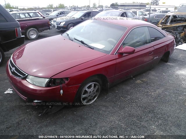 2T1CF28P0XC219842 - 1999 TOYOTA CAMRY SOLARA SE/SLE წითელი ფოტო 2