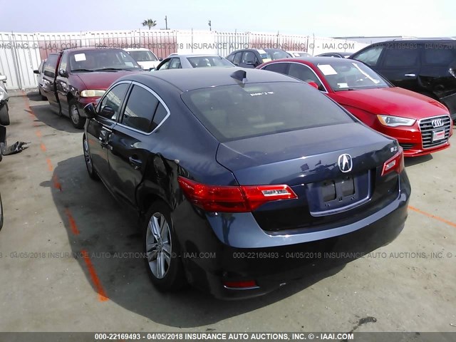 19VDE1F32DE019083 - 2013 ACURA ILX 20 BLUE photo 3