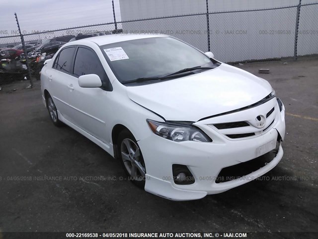 5YFBU4EE8DP219485 - 2013 TOYOTA COROLLA S/LE WHITE photo 1