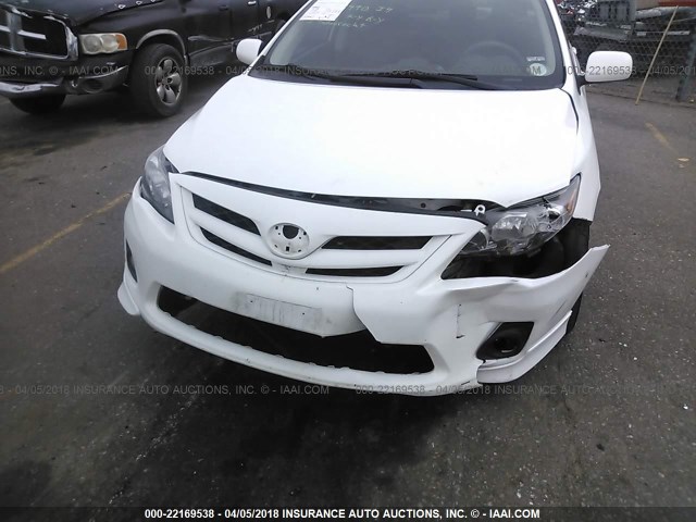 5YFBU4EE8DP219485 - 2013 TOYOTA COROLLA S/LE WHITE photo 6