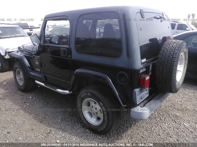 1J4FA59S9YP805405 - 2000 JEEP WRANGLER / TJ SAHARA BLACK photo 3