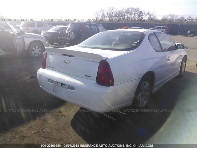 2G1WK15K479417375 - 2007 CHEVROLET MONTE CARLO LT WHITE photo 4