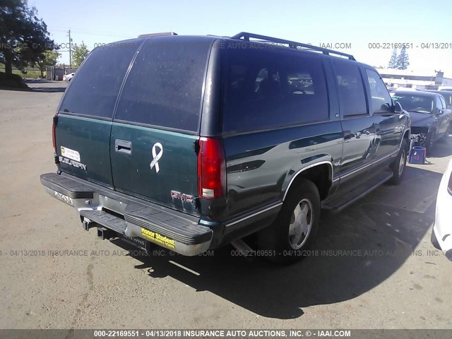 3GKFK16R9WG500246 - 1998 GMC SUBURBAN K1500 GREEN photo 4