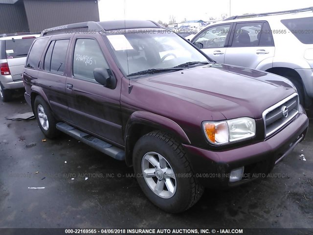 JN8DR09X84W808742 - 2004 NISSAN PATHFINDER LE/SE BURGUNDY photo 1