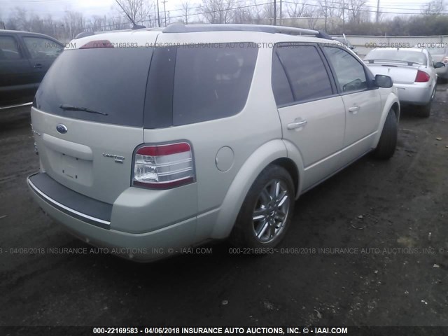 1FMDK06W78GA01636 - 2008 FORD TAURUS X LIMITED WHITE photo 4