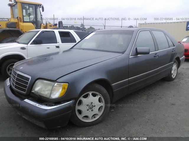 WDBGA33E5TA316222 - 1996 MERCEDES-BENZ S 320 GRAY photo 2