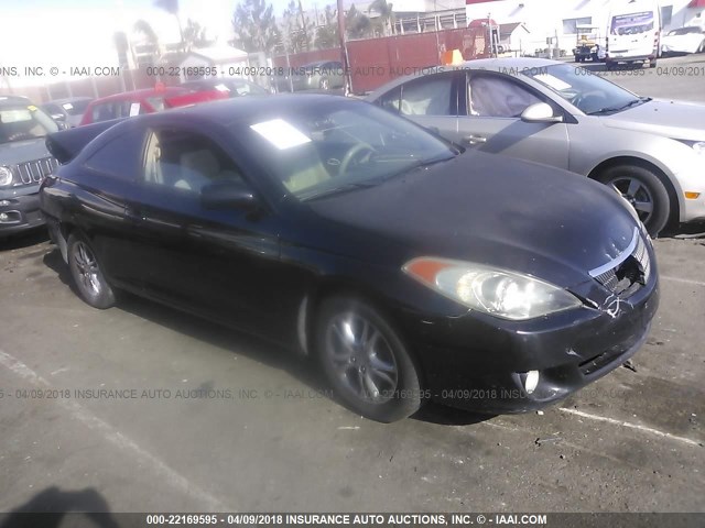 4T1CE38P96U747675 - 2006 TOYOTA CAMRY SOLARA SE/SLE BLACK photo 1