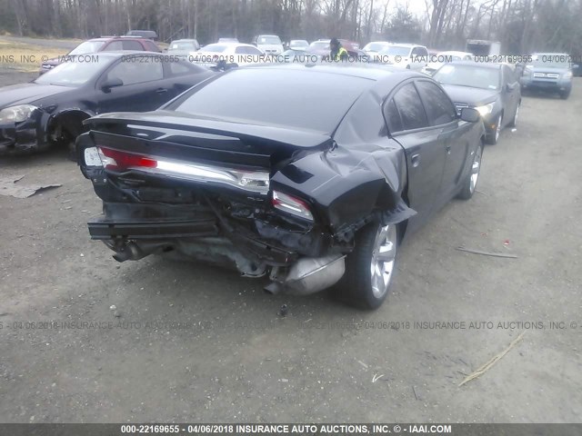 2C3CDXCT5DH532138 - 2013 DODGE CHARGER R/T BLACK photo 4