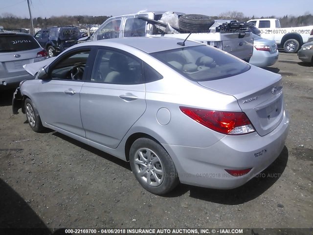 KMHCT4AE4EU708379 - 2014 HYUNDAI ACCENT GLS/GS SILVER photo 3