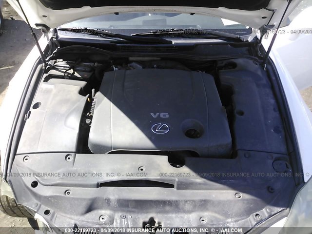 JTHBK262962012571 - 2006 LEXUS IS 250 WHITE photo 10