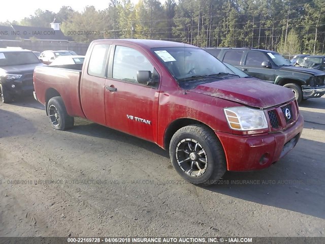 1N6BA06A15N560641 - 2005 NISSAN TITAN XE/SE/LE RED photo 1