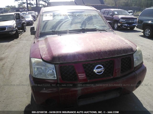 1N6BA06A15N560641 - 2005 NISSAN TITAN XE/SE/LE RED photo 6