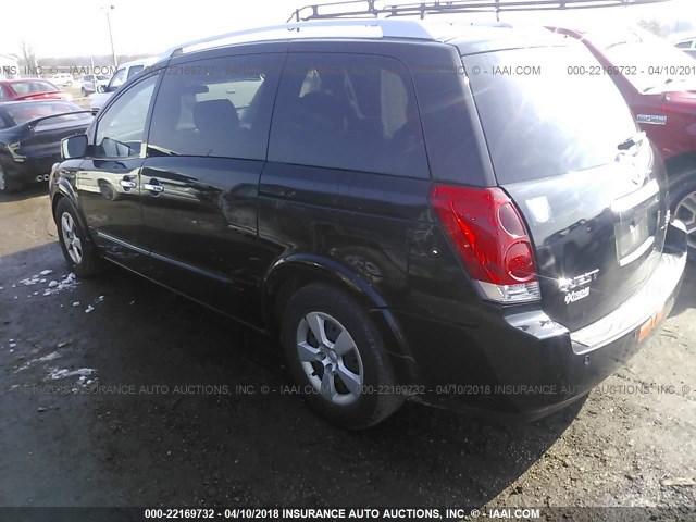 5N1BV28U77N104393 - 2007 NISSAN QUEST S/SE/SL BLACK photo 3