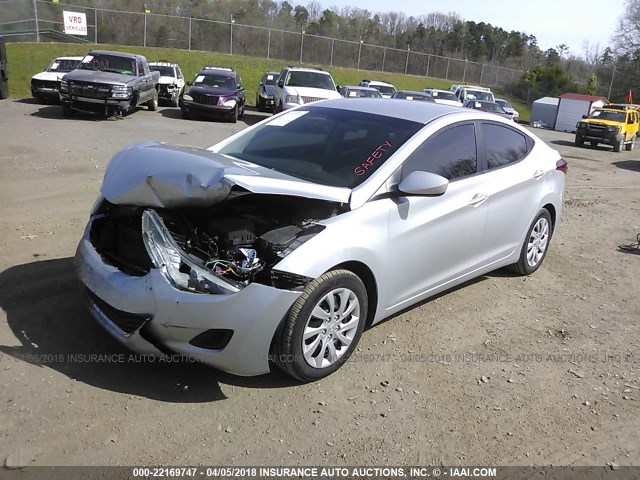 5NPDH4AE4BH034184 - 2011 HYUNDAI ELANTRA GLS/LIMITED SILVER photo 2